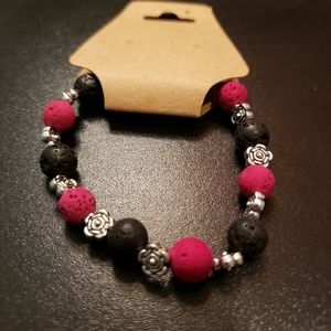 Black and red bracelet